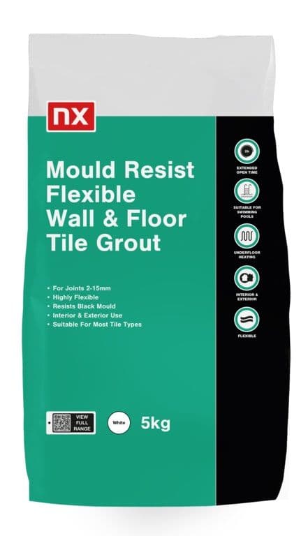 NX Mould Resist Wall & Floor Grout 5kg - White