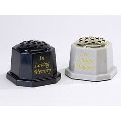 Oasis In Loving Memory Plastic Marble Effect - 17 x 17 x 15cm