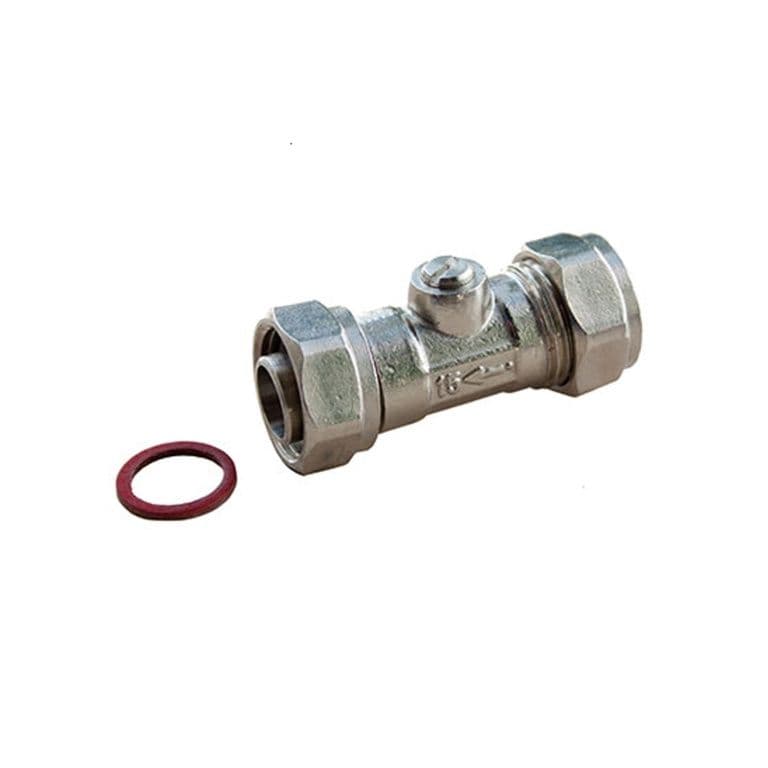 Oracstar Chrome Straight Service Valve - 15mm x 1/2"