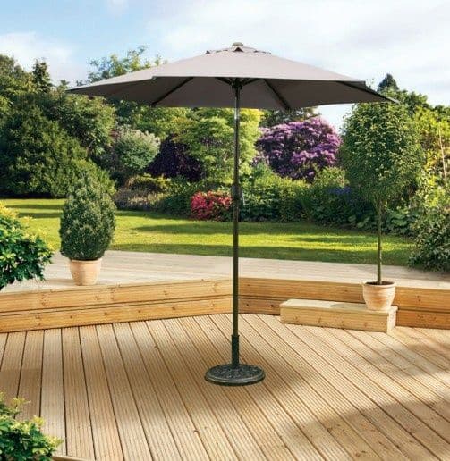 Pagoda 3m Crank & Tilt Parasol - Brown