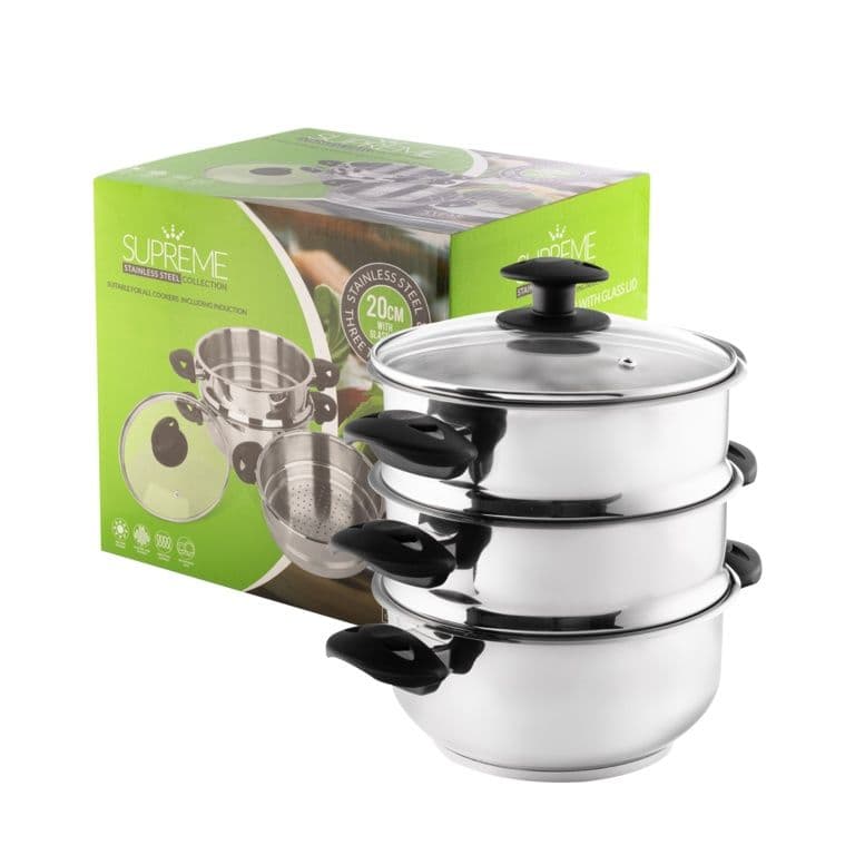 Pendeford Housewares Pentola Per Brodo In Acciaio Inox 24 Cm - Capiente E Lavabile In Lavastoviglie