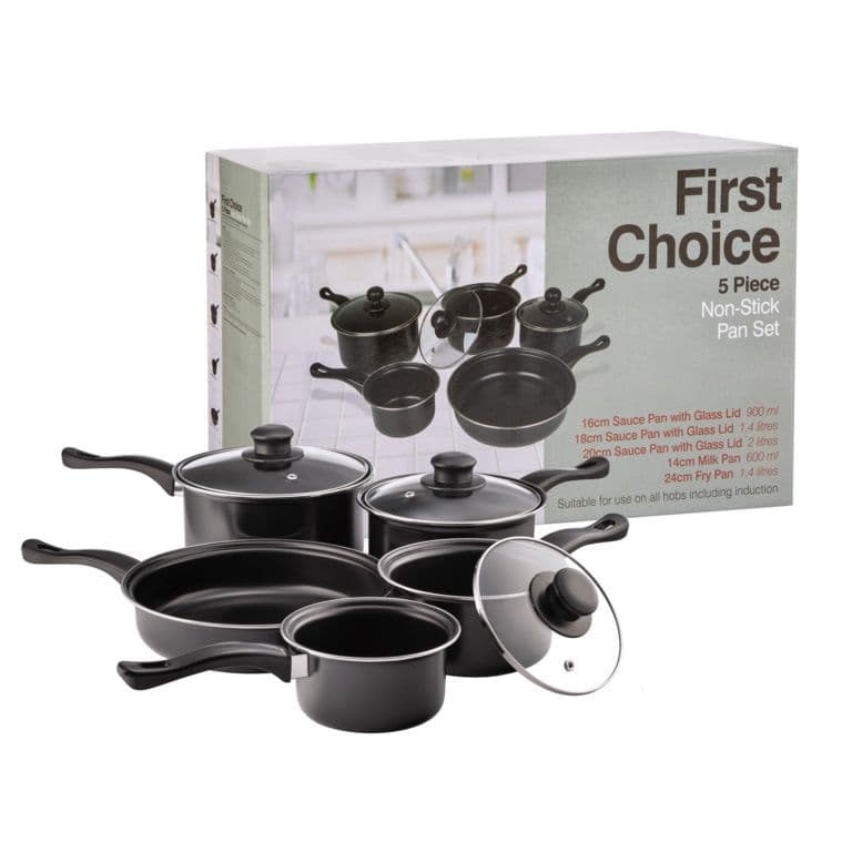 Pendeford Value Plus Collection Non Stick Sauce Pan Set - 5 Piece