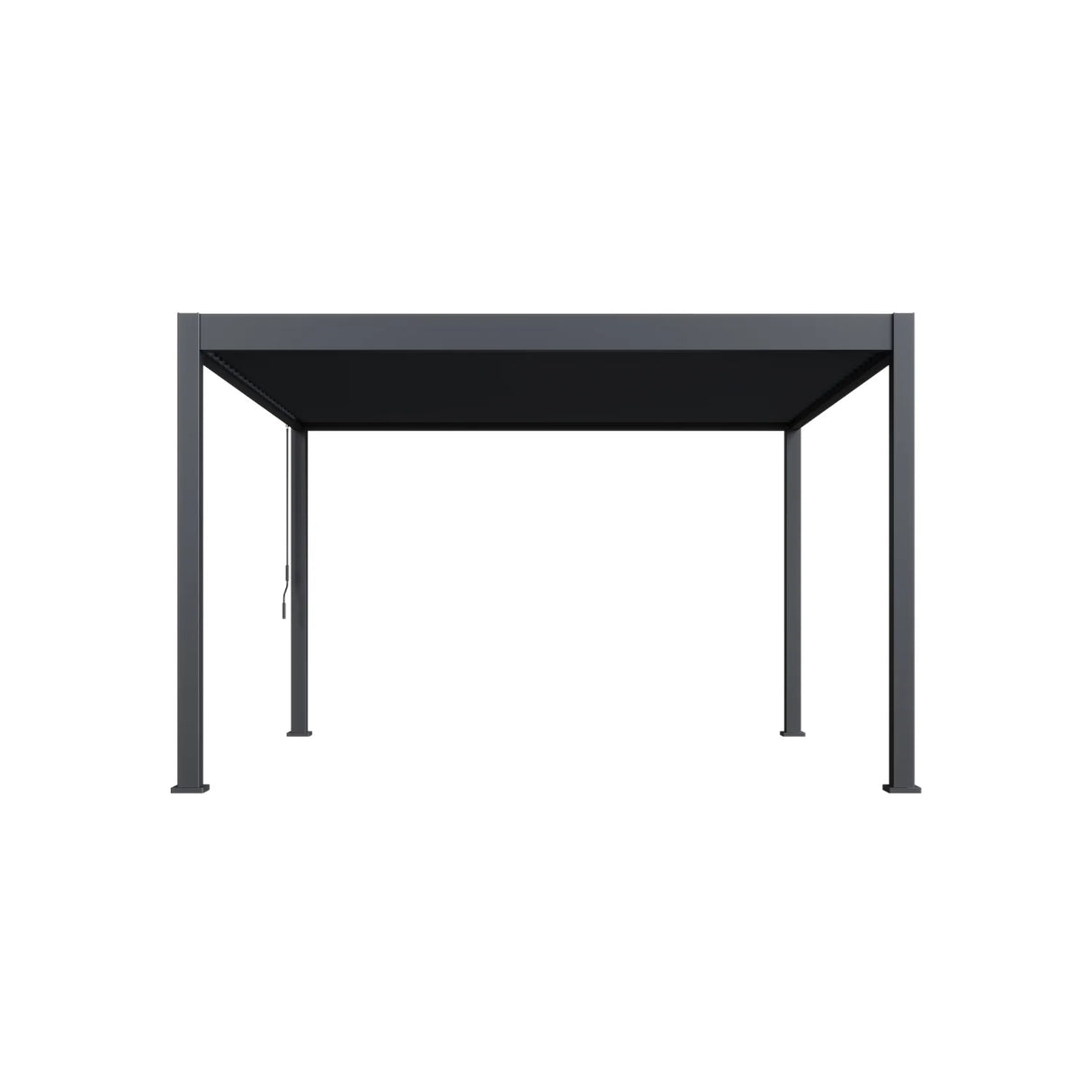 Aluminium Louvred Pergola 4m x 4m — Adjustable Roof, Matt Charcoal