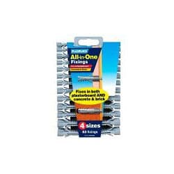 Plasplugs All In One Better Value Fixings - 52 Pack