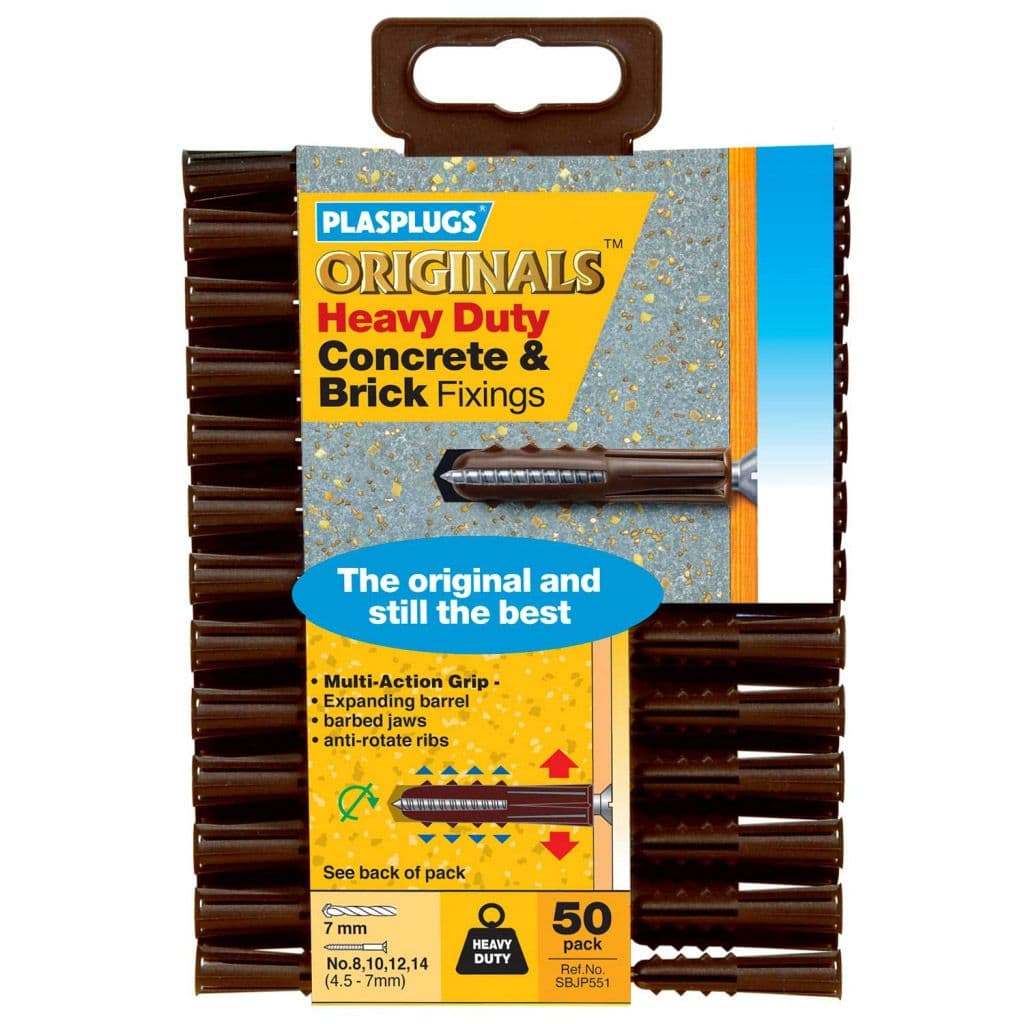 Plasplugs Heavy Duty Original Fixings - 50 Pack