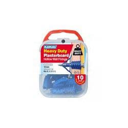 Plasplugs Heavy Duty Plasterboard Fixings - 10 Pack