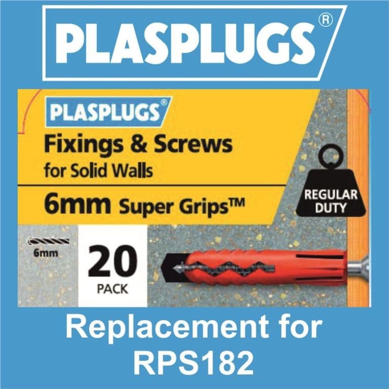 Plasplugs Red Super Grip Fixings 6mm - Pack 20