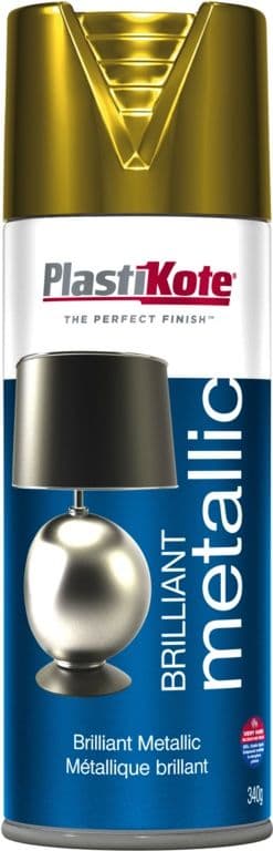 PlastiKote Brilliant Metallic Paint Aerosol - 400ml Gold
