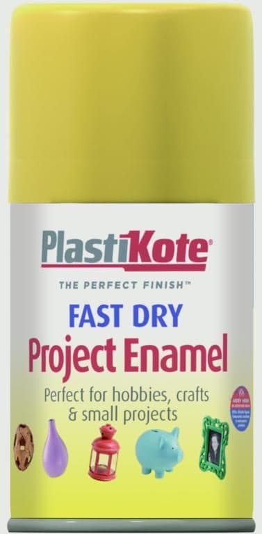 PlastiKote Fast Dry Enamel Aerosol Paint - Buttercup Yellow -100ml