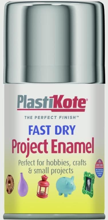 PlastiKote Fast Dry Enamel Aerosol Paint - Chrome - 100ml