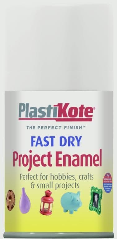 PlastiKote Fast Dry Enamel Aerosol Paint - Gloss White - 100ml