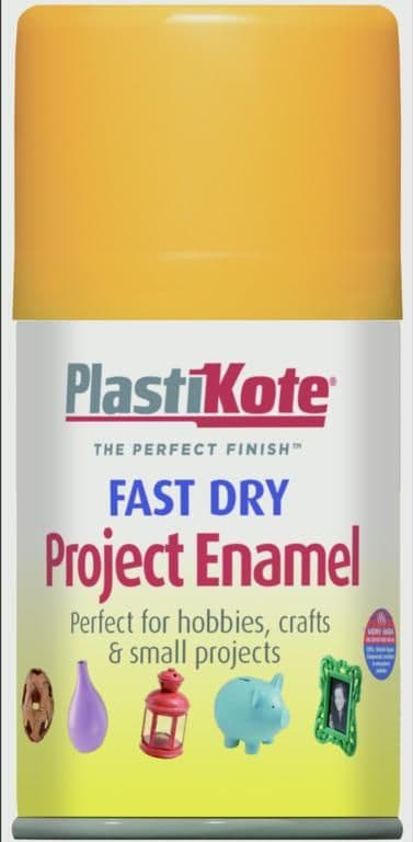 PlastiKote Fast Dry Enamel Aerosol Paint - Sunshine Yellow - 100ml