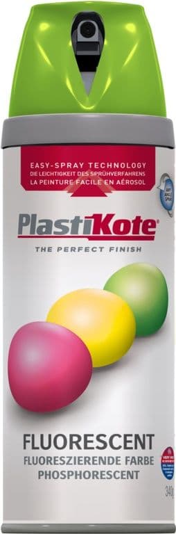PlastiKote Fluorescent Spray Paint - Green - 400ml