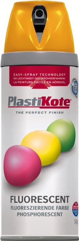 PlastiKote Fluorescent Spray Paint - Orange - 400ml