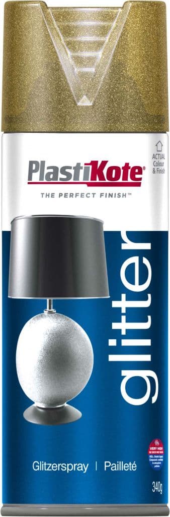 PlastiKote Glitter Paint Aerosol - 400ml Gold