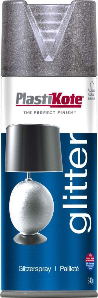 PlastiKote Glitter Paint Aerosol - 400ml Silver