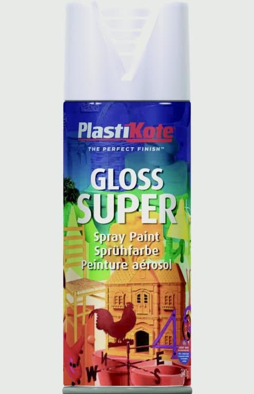 PlastiKote Gloss Super Aerosol - White - 400ml