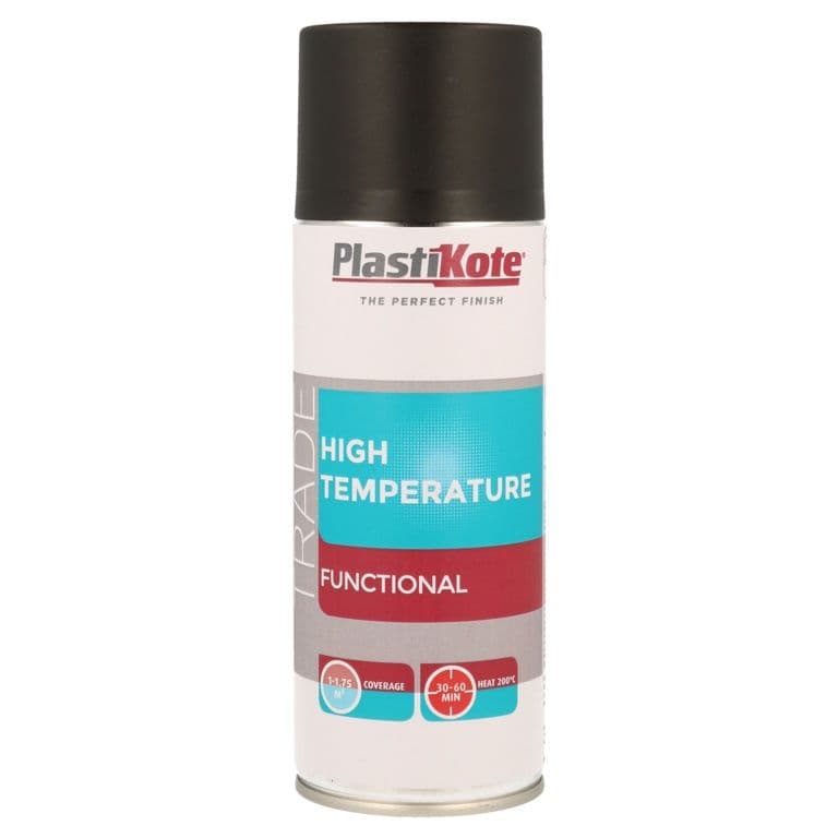 PlastiKote High Temperature Spray Paint 400ml - Black