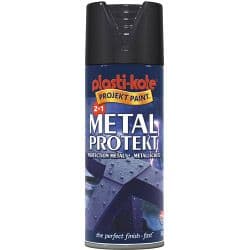 PlastiKote Metal Protekt Paint - 400ml Aerosol Gloss Black