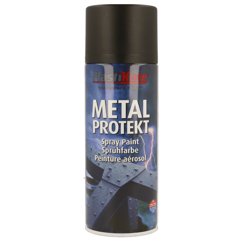 PlastiKote Metal Protekt Paint - 400ml Aerosol Matt Black