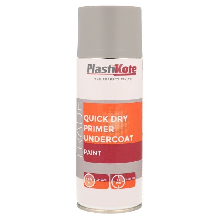 PlastiKote Quick Dry Primer Undercoat 400ml - Grey