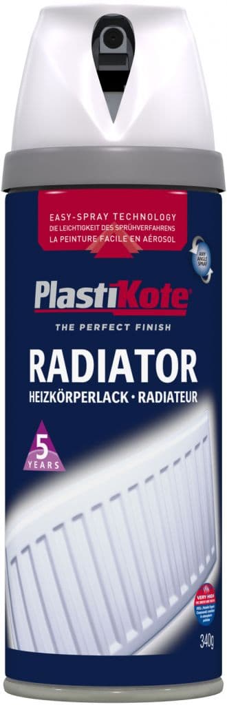 PlastiKote Radiator Spray Paint - 400ml Satin White