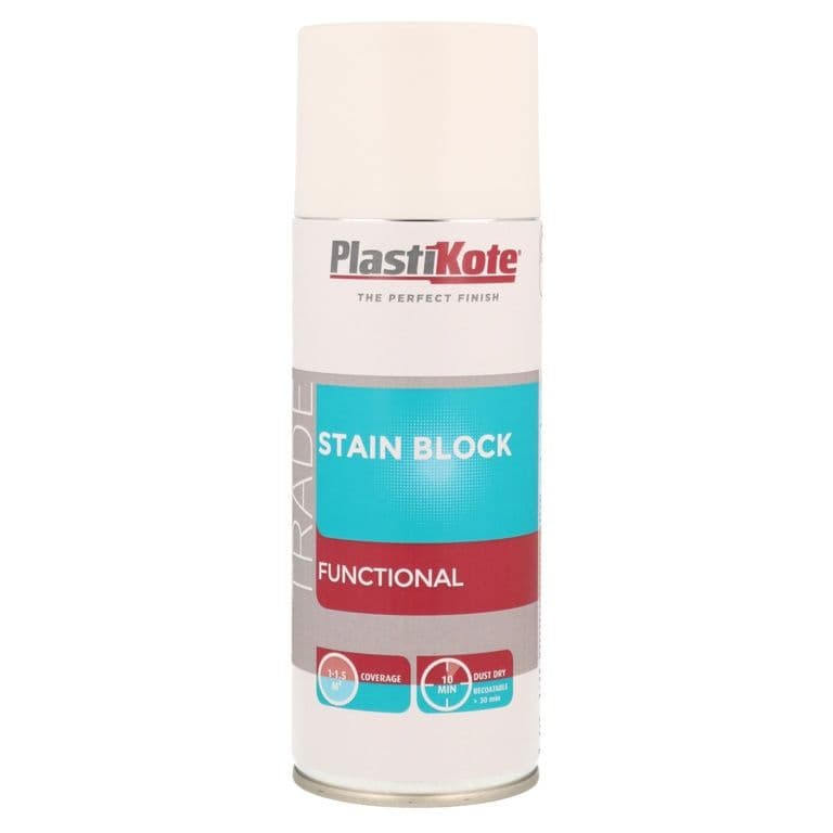 PlastiKote Stain Block Spray 400ml - White