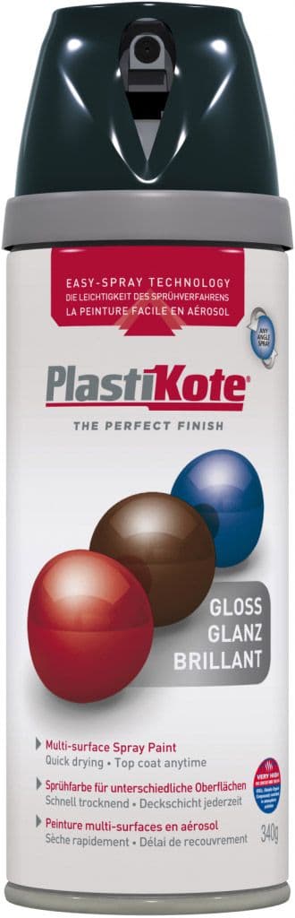 PlastiKote Twist & Spray Paint 400ml - Black Gloss