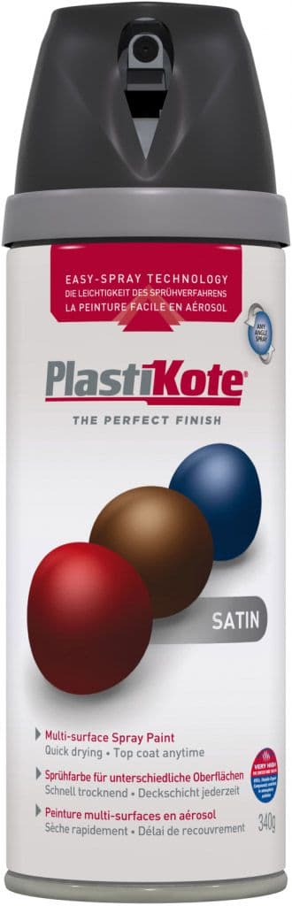 PlastiKote Twist & Spray Paint 400ml - Black Satin