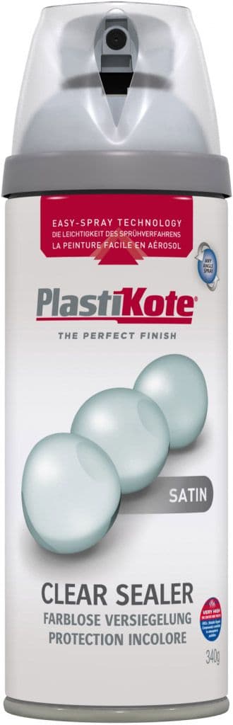 PlastiKote Twist & Spray Paint 400ml - Clear Acrylic Satin
