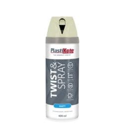 PlastiKote Twist & Spray Paint 400ml - Grey Sky White