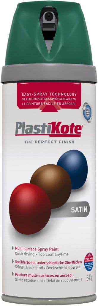 PlastiKote Twist & Spray Paint 400ml - Hunt Green Satin