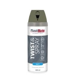 PlastiKote Twist & Spray Paint 400ml - Olive Green