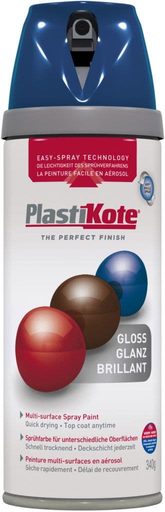 PlastiKote Twist & Spray Paint 400ml - Royal Blue Gloss