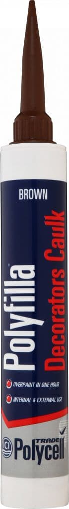 Polycell Polyfilla Decorators Caulk - Brown - 380ml Trade Cartridge
