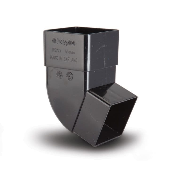 Polypipe 112 1/2 Degrees Offset Bend - Black