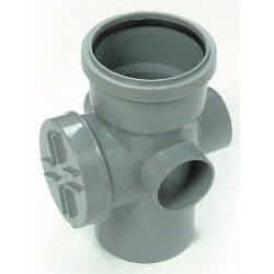 Polypipe Access Pipe (Single Socket) - 4"/110mm Black