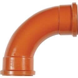 Polypipe Double Socket Bend - 87 1/2 Degrees (Long Radius)
