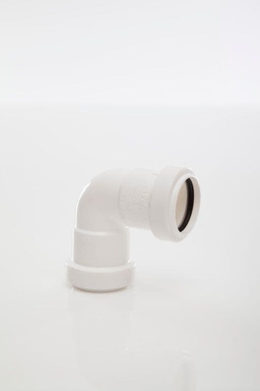 Polypipe Knuckle Bend 90 Degrees - Push Fit - 32mm White