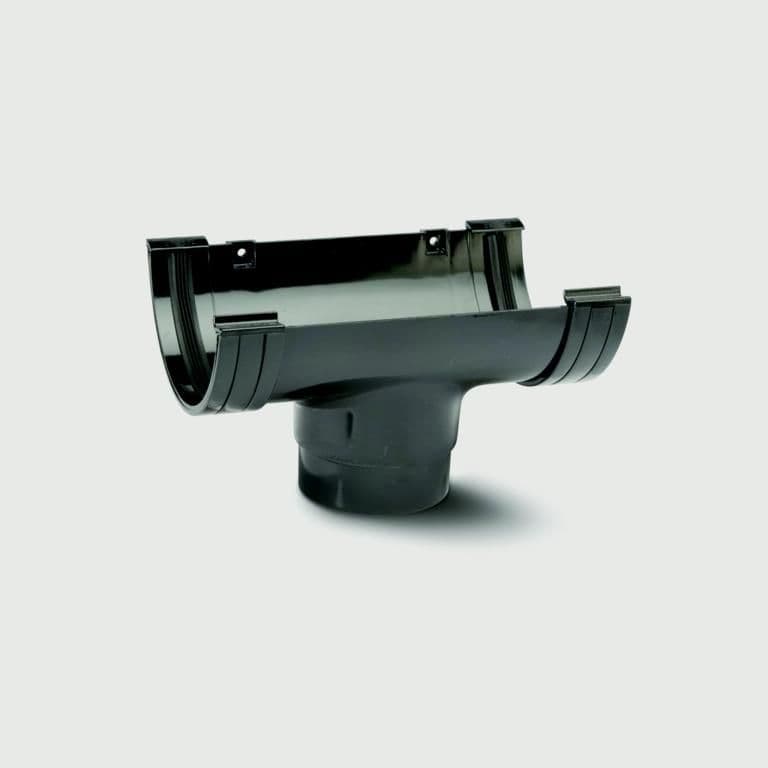 Polypipe Mini H/R Gutter Running Outlet 75mm - Black