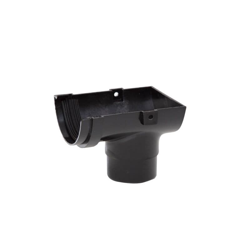 Polypipe Mini H/R Gutter Stop End 75mm - Black