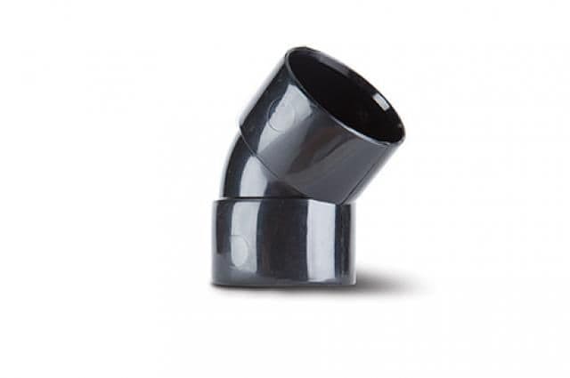 Polypipe Obtuse Bend 45 Degrees - 40mm Black