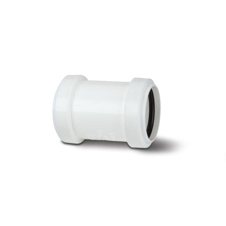 Polypipe Pushfit Straight Coupling - 1 1/2" White