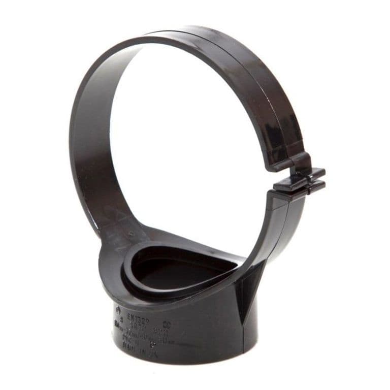 Polypipe Strap Boss (Open) - 4"/110mm Black