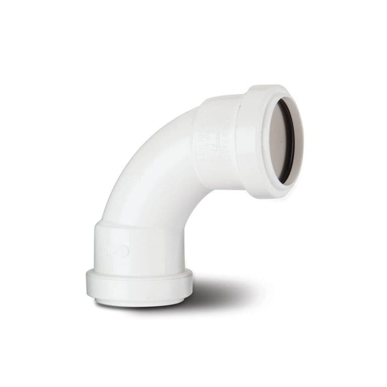 Polypipe Swept Bend 90 Degrees - 40mm |White