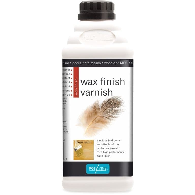 Polyvine Wax Finish Varnish Satin Finish - 1L Clear
