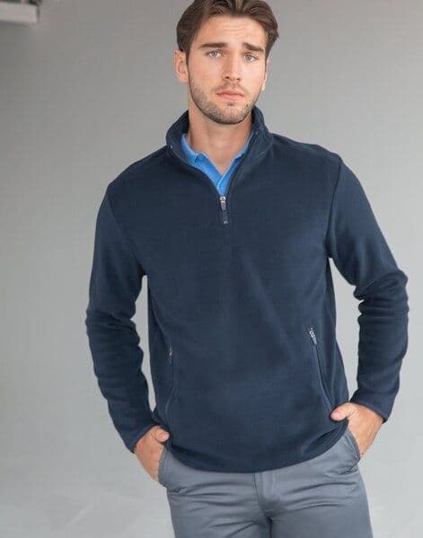 Prestige Henbury Black 1/4 Microfleece - Size XXXLarge