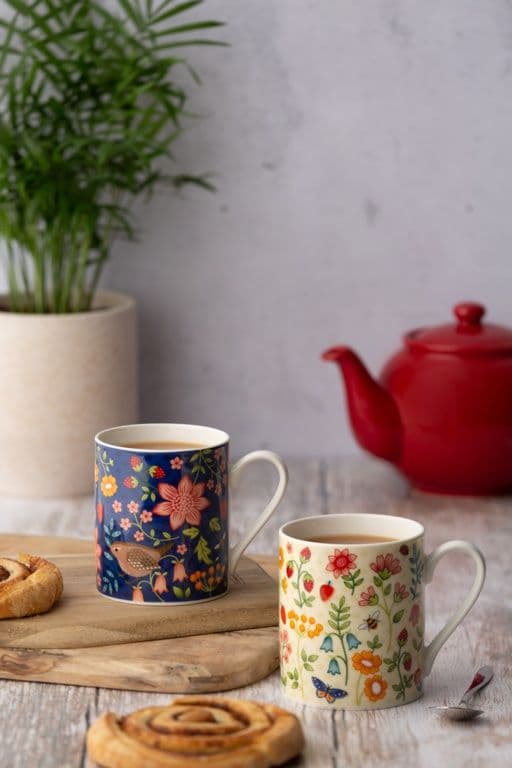 Price & Kensington Wild Flower Fine China Mug - 380ml