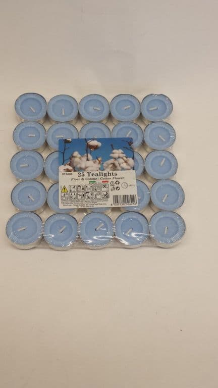 Price's Candles Tealights Pack 25 - Cotton Flowers