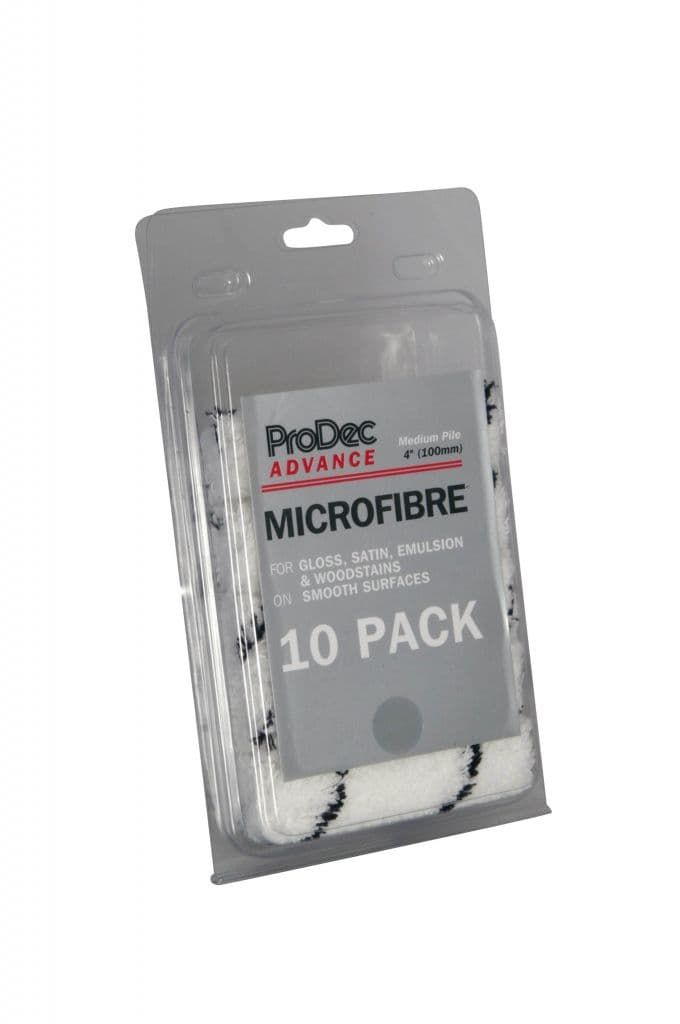 ProDec Advance 4" Microfibre Med Pile Mini Rollers - Pack 10